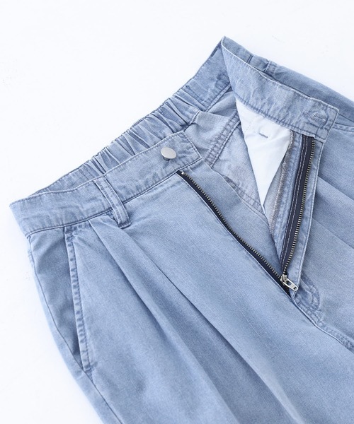 n'OrLABEL(ノアールレーベル)の「麻混ペグトップデニムパンツ(デニムパンツ・レディース・ケミカルウォッシュ/ワンウォッシュ・2/1)」の15枚目の写真