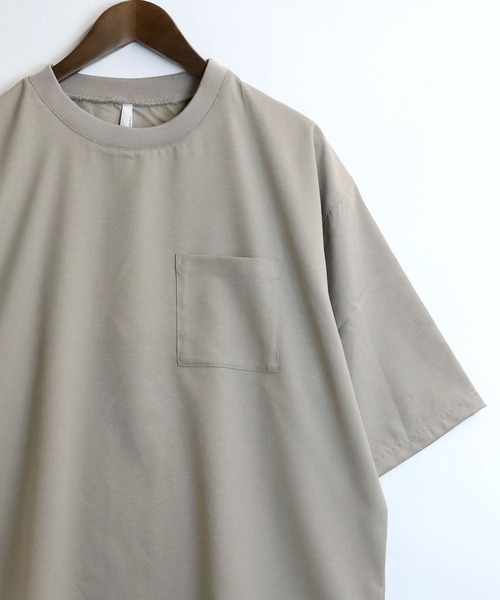 HALHAM（ハルハム）の「リネンライク クルーネック プルオーバー【IR】（Tシャツ/カットソー・メンズ・チャコールグレー/グレイッシュベージュ/ブラック・L/XL/M）」の3枚目の写真