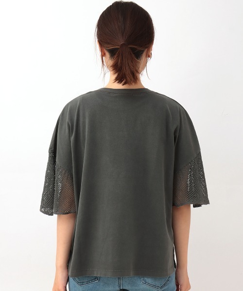 チチカカ(チチカカ)の「プリントメッシュスリーブTシャツ(Tシャツ/カットソー・レディース・チャコールグレー/ベージュ/マスタード・FREE)」の14枚目の写真