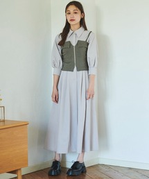 ビスチェセットシャツワンピース