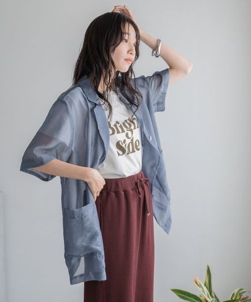 LOWRYS FARM(ローリーズファーム)の「コンパクトプリントTシャツ 131955(Tシャツ/カットソー・レディース・チャコールグレー/パープル/アイボリー・FREE)」の17枚目の写真