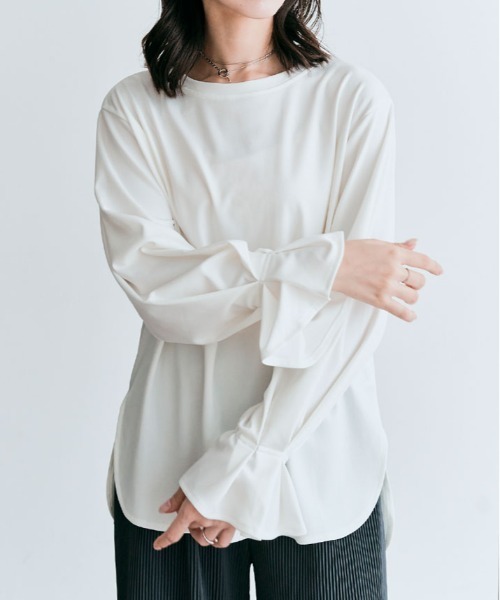 kirakiraShop（キラキラショップ）の「キャンディ スリーブ カットソー（Tシャツ/カットソー・レディース・モカ/チャコール/ブラック/オフホワイト・M/L）」の15枚目の写真