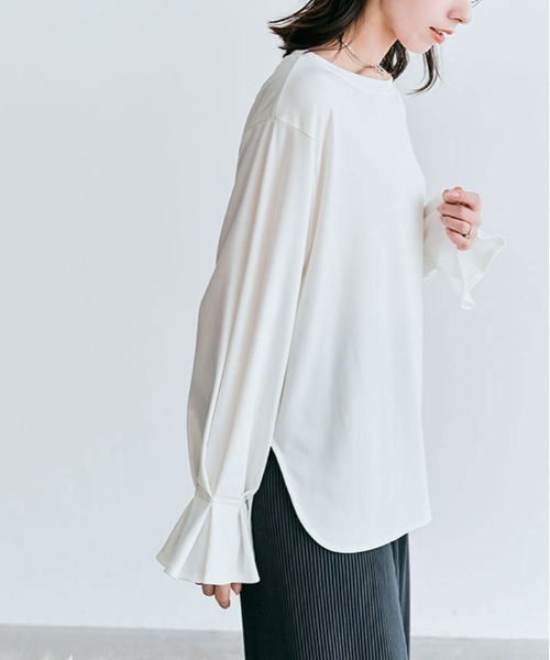 kirakiraShop（キラキラショップ）の「キャンディ スリーブ カットソー（Tシャツ/カットソー・レディース・モカ/チャコール/ブラック/オフホワイト・M/L）」の14枚目の写真