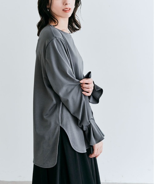 kirakiraShop（キラキラショップ）の「キャンディ スリーブ カットソー（Tシャツ/カットソー・レディース・モカ/チャコール/ブラック/オフホワイト・M/L）」の21枚目の写真