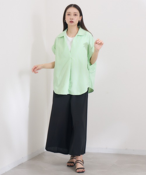 KATHARINE ROSS（キャサリンロス）の「【KATHARINE ROSS】仮撚りタックワイドパンツ（スラックス・レディース・ブラック/モカ・MEDIUM）」の16枚目の写真