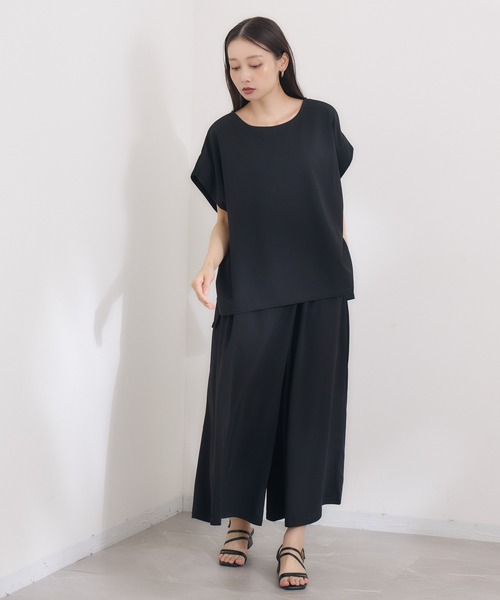 KATHARINE ROSS（キャサリンロス）の「【KATHARINE ROSS】仮撚りタックワイドパンツ（スラックス・レディース・ブラック/モカ・MEDIUM）」の20枚目の写真