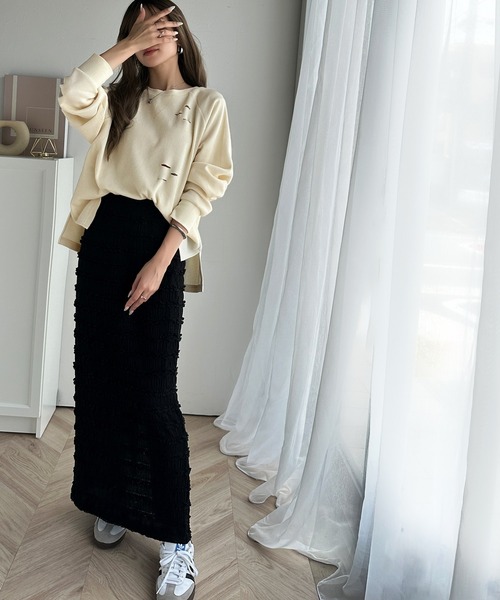 Java(ジャバ)の「《Javaジャバコラボ》今シーズン大注目!バックJavaネーム付きダメージワッフルロンT(Tシャツ/カットソー・レディース・パープル/アイボリー/ブラック/杢グレー・X-LARGE/MEDIUM/SMALL/LARGE)」の6枚目の写真