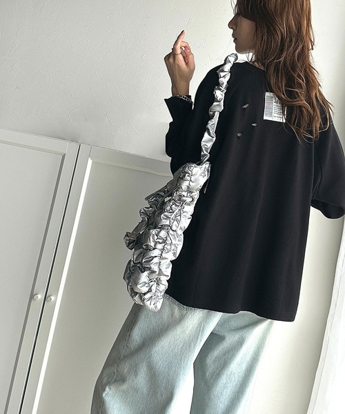 Java(ジャバ)の「《Javaジャバコラボ》今シーズン大注目!バックJavaネーム付きダメージワッフルロンT(Tシャツ/カットソー・レディース・パープル/アイボリー/ブラック/杢グレー・X-LARGE/MEDIUM/SMALL/LARGE)」の10枚目の写真