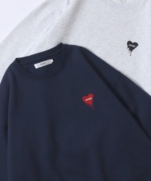 SITRY(Vg[)2025AWVVFǉ SITRY Flower  Heart Embroidery Sweat Shirt/ʒ I[o[TCY t[ n[gS |CghJ N XEFbg g[i[(XEFbg)