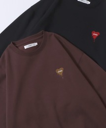 SITRY（シトリー）の「2026AW新色追加 SITRY Heart Embroidery Sweat Shirt 別注 オーバーサイズ ハートロゴ ワンポイントラメ刺繍 裏起毛 スウェット トレーナー（スウェット）」