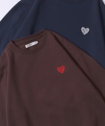 SITRY（シトリー）の「SITRY Flower ＆ Heart Embroidery Sweat Shirt/別注 オーバーサイズ フラワー ハートロゴ ワンポイントラメ刺繍 裏起毛 スウェット トレーナー（スウェット）」