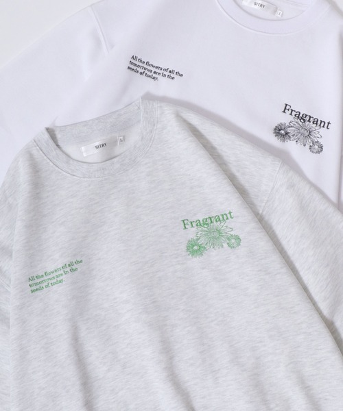 SITRY（シトリー）の「SITRY Flower ＆ Heart Embroidery Sweat Shirt/別注 オーバーサイズ フラワー ハートロゴ ワンポイントラメ刺繍 裏起毛 スウェット トレーナー（スウェット・レディース・グレー系その他2/ホワイト/ホワイト系その他/アッシュグレー/ブラック系その他/ホワイト系その他2/ブラック/グレー系その他/ブラック系その他2/グレー系その他3/グレー系その他4/グレー系その他5/ホワイト系その他3/ブラック系その他4/ホワイト系その他5/ホワイト系その他4/ブラック系その他3/ブラック系その他5/ネイビー/ネイビー系/グレー系その他7/グレー系その他6/ブラック系その他7/ブラック系その他6/ブラウン/ブラウン系その他・M/L/XL）」の15枚目の写真