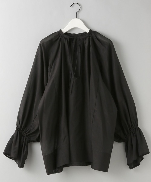 e/rm（イーアールエム）の「【e/rm】コットンシルクシャツ（シャツ/ブラウス・レディース・オフホワイト/ブラック/ブルー系その他2・FREE）」の3枚目の写真