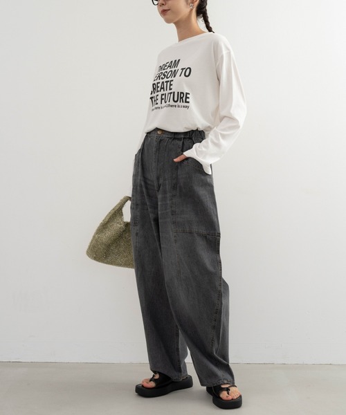refinedworks(リファインドワークス)の「【refinedworks】ブラスト加工をしっかりめにかけているデニムパンツ(デニムパンツ・レディース・ブラック/ネイビー・FREE)」の21枚目の写真