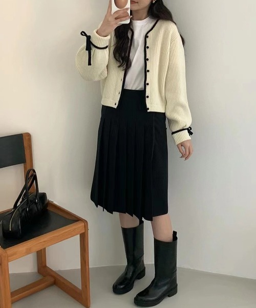 Girly Doll(ガーリードール)の「リボン袖ニットカーディガン(カーディガン/ボレロ・レディース・ブラック/グレー/ブラウン・F)」の18枚目の写真