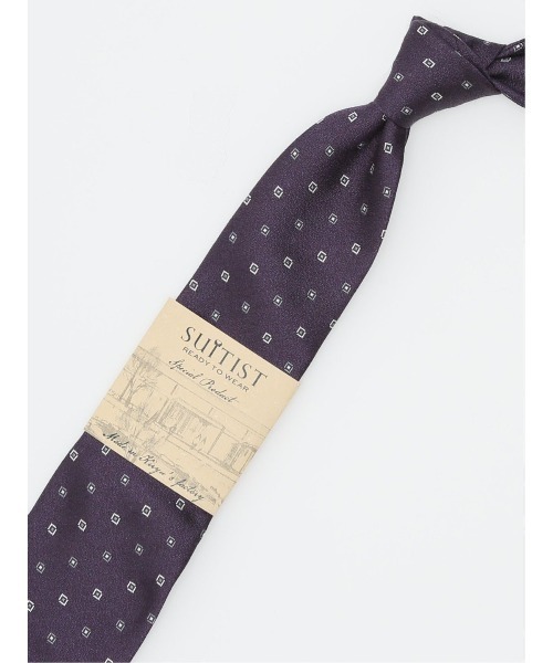 スーティスト 日本製 シルク小紋柄 ネクタイ 8.0cm幅（ネクタイ）｜SUITIST（スーティスト）