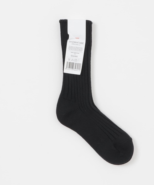 decka Quality socks（デカクオリティソックス）の「decka　オーガニックリブソックス（ソックス/靴下・レディース・ブラック/ホワイト・1）」の3枚目の写真