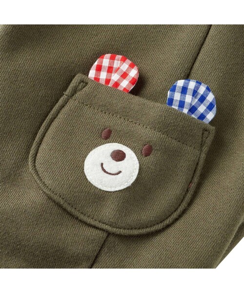 HOT BISCUITS（ホットビスケッツ）の「ポケット顔ドン リブ付きスウェットパンツ（スウェットパンツ・キッズ・カーキ・90cm/80ｃｍ/100cm/110cm）」の3枚目の写真