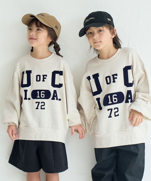 【KIDS】【Champion】 FLOCK PRINT LOOSE FIT SWEAT SHIRT（スウェット）｜Champion（チャンピオン） 5,170円