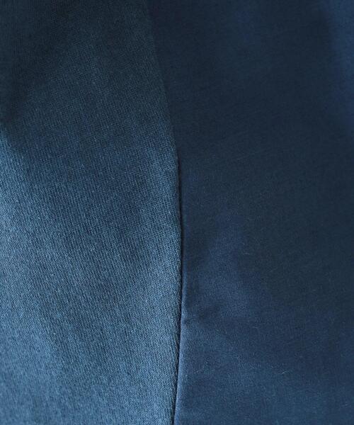 SHOO・LA・RUE（シューラルー）の「【洗える/5分袖】バックギャザー 異素材切替トップス（Tシャツ/カットソー・レディース・ブラック/ブルーグリーン/ベージュ・04/03/02/01）」の11枚目の写真