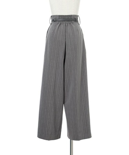 F i.n.t（フィント）の「【セットアップ対応/2サイズ展開】ビットベルト付きレジメストライプパンツ/F&A/fint（その他パンツ・レディース・グレー×ホワイト/ブラウン・2/1）」の22枚目の写真