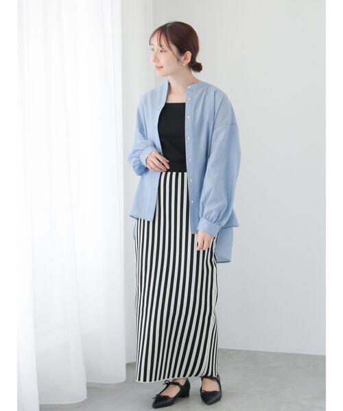 Te chichi TERRASSE（テチチテラス）の「【丈が選べる】ニットナロースカート（スカート・レディース・ベージュ/ブラック/ブルー/チャコールグレー/オフホワイト・ﾌﾘｰ(M)/ﾌﾘｰ(L)）」の13枚目の写真