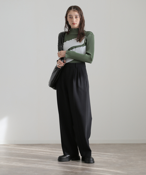 JOINT WORKS(ジョイントワークス)の「todo kotohayokozawa WAVE L/S TOP HIGH NECK TYPE TD24ATP04(Tシャツ/カットソー・レディース・グレー/カーキ/ブラック・FREE)」の16枚目の写真