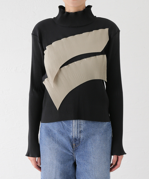 JOINT WORKS(ジョイントワークス)の「todo kotohayokozawa WAVE L/S TOP HIGH NECK TYPE TD24ATP04(Tシャツ/カットソー・レディース・グレー/カーキ/ブラック・FREE)」の18枚目の写真