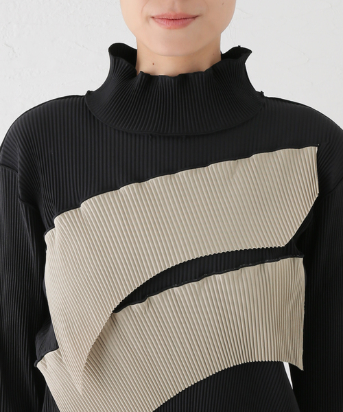 JOINT WORKS(ジョイントワークス)の「todo kotohayokozawa WAVE L/S TOP HIGH NECK TYPE TD24ATP04(Tシャツ/カットソー・レディース・グレー/カーキ/ブラック・FREE)」の21枚目の写真