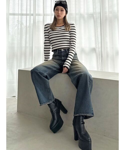 GYDA(ジェイダ)の「GYGYプレートニットトップス(ニット/セーター・レディース・シルバー/オフホワイト/その他1/ブラック・FREE)」の9枚目の写真