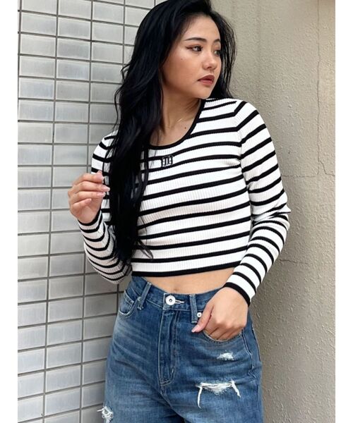 GYDA(ジェイダ)の「GYGYプレートニットトップス(ニット/セーター・レディース・シルバー/オフホワイト/その他1/ブラック・FREE)」の12枚目の写真