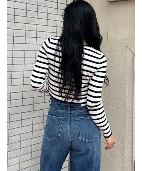 GYDA(ジェイダ)の「GYGYプレートニットトップス(ニット/セーター・レディース・シルバー/オフホワイト/その他1/ブラック・FREE)」の15枚目の写真