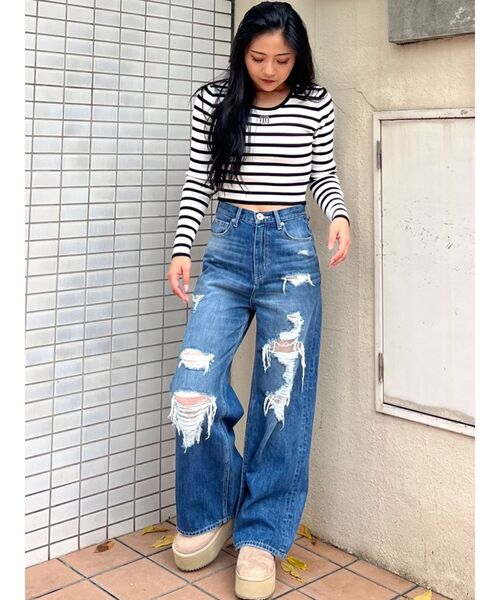 GYDA(ジェイダ)の「GYGYプレートニットトップス(ニット/セーター・レディース・シルバー/オフホワイト/その他1/ブラック・FREE)」の18枚目の写真