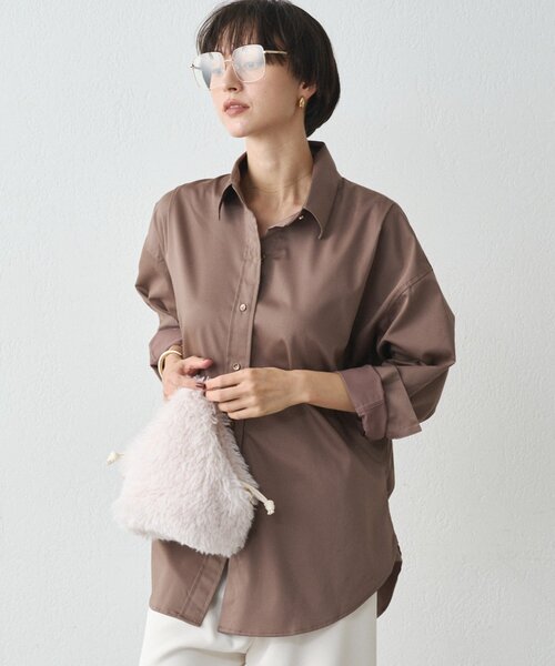 みーちゃんです(*^^*)Loungedress　サテンBIGシャツ サテンBIGシャツ（シャツ/ブラウス）｜LOUNGEDRESS（ラウンジ