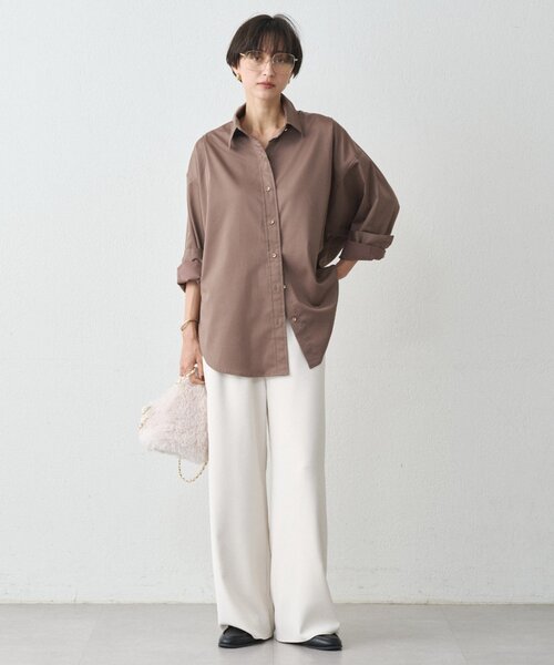 サテンBIGシャツ（シャツ/ブラウス）｜LOUNGEDRESS（ラウンジドレス