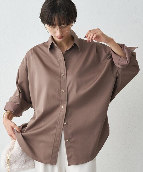 サテンBIGシャツ（シャツ/ブラウス）｜LOUNGEDRESS（ラウンジ