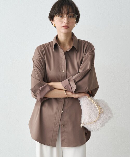 極美品　LOUNGEDRESS サテンBIGシャツ サテンBIGシャツ（シャツ/ブラウス）｜LOUNGEDRESS（ラウンジドレス