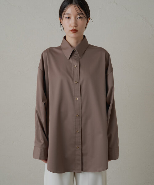 サテンBIGシャツ（シャツ/ブラウス）｜LOUNGEDRESS（ラウンジドレス