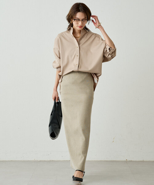 サテンBIGシャツ サテンBIGシャツ（シャツ/ブラウス）｜LOUNGEDRESS（ラウンジ