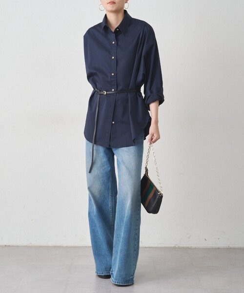 セール】サテンBIGシャツ（シャツ/ブラウス）｜LOUNGEDRESS（ラウンジ