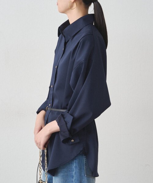 セール】サテンBIGシャツ（シャツ/ブラウス）｜LOUNGEDRESS（ラウンジ