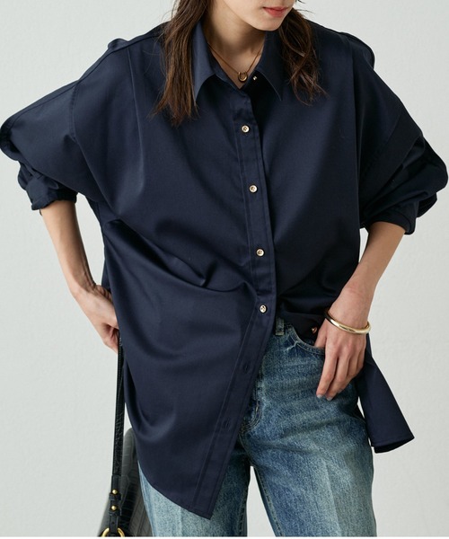 サテンBIGシャツ（シャツ/ブラウス）｜LOUNGEDRESS（ラウンジドレス