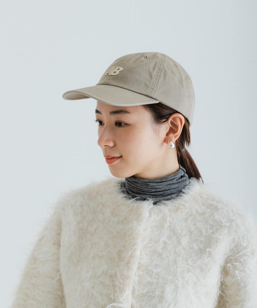 NEW BALANCE(ニューバランス)の「NEW BALANCE カーブドブリムNBキャップ(キャップ・レディース・ホワイト/ピンク/ベージュ・FREE)」の7枚目の写真