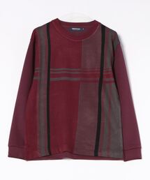 UNION STATION | ニット×ポンチ パネル切り替え クルーネックロンT(Tシャツ/カットソー)