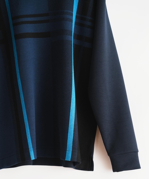 UNION STATION（ユニオンステーション）の「ニット×ポンチ パネル切り替え クルーネックロンT（Tシャツ/カットソー・メンズ・ネイビー/ホワイト系その他/ボルドー・M/L/LL）」の10枚目の写真