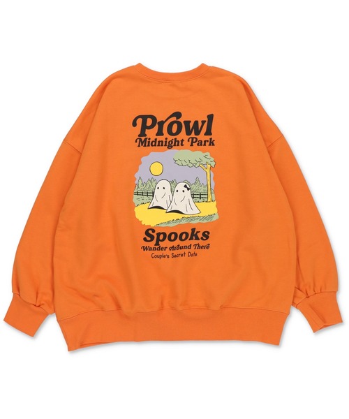 SPINNS（スピンズ）の「オバケカップルデザインビッグスウェット（スウェット・レディース・スミクロ/杢グレー/キナリ/オレンジ/バーガンディー・ONESIZE）」の5枚目の写真