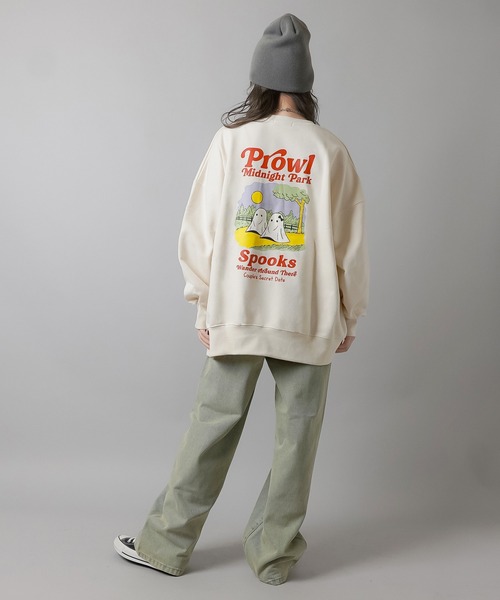 SPINNS（スピンズ）の「オバケカップルデザインビッグスウェット（スウェット・レディース・スミクロ/杢グレー/キナリ/オレンジ/バーガンディー・ONESIZE）」の11枚目の写真