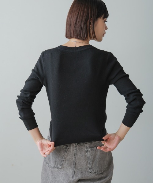 Bou Jeloud(ブージュルード)の「ソフトタッチキーネックカーデ(カーディガン/ボレロ・レディース・ブラック/ベージュ/グレー/レッド・FREE)」の20枚目の写真