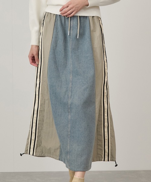 【セール】サイドラインデニムドッキングスカート（スカート）｜Jayro（ジャイロ）
