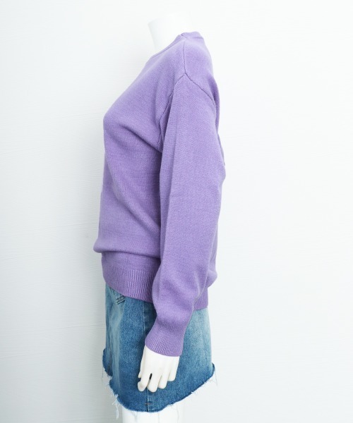 Miniministore(ミニミニストア)の「ニットセーター リブニット 秋冬 長袖(ニット/セーター・レディース・ブラック/アイボリー/ベージュ/オレンジ/パープル・FREE)」の13枚目の写真